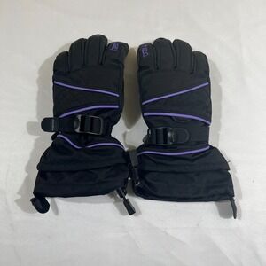 Head Women's Ski Snowboard Gloves Black Purple Winter Waterproof Gorpcore Size M